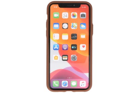 PULOKA Backcover Hardcase Hoesje voor iPhone 11 Pro - Bruin