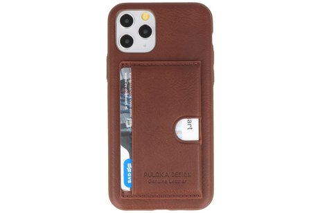 PULOKA Backcover Hardcase Hoesje voor iPhone 11 Pro - Bruin