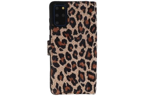 GALATA Luipaard 2 in 1 Leer Telefoonhoesje - Hoesje Geschikt voor Samsung Galaxy S20 Plus