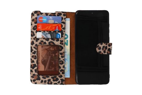 GALATA Luipaard 2 in 1 Leer Telefoonhoesje - Hoesje Geschikt voor Samsung Galaxy S20 Plus