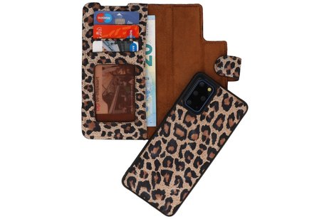 GALATA Luipaard 2 in 1 Leer Telefoonhoesje - Hoesje Geschikt voor Samsung Galaxy S20 Plus
