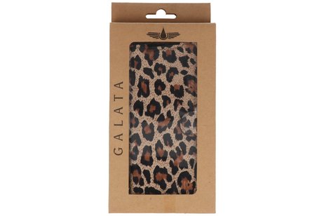 GALATA Luipaard 2 in 1 Leer Telefoonhoesje - Hoesje Geschikt voor Samsung Galaxy S20 Plus