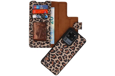 GALATA Luipaard 2 in 1 Leer Telefoonhoesje - Hoesje Geschikt voor Samsung Galaxy S20 Ultra