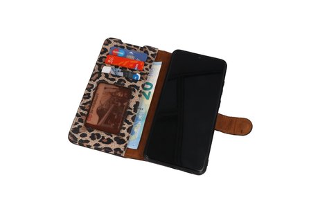 GALATA Luipaard 2 in 1 Leer Telefoonhoesje - Hoesje Geschikt voor Samsung Galaxy S20 Ultra