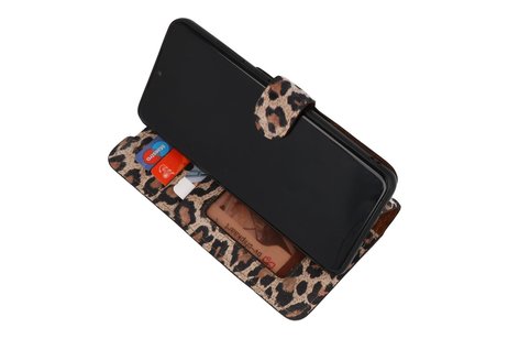 GALATA Luipaard 2 in 1 Leer Telefoonhoesje - Hoesje Geschikt voor Samsung Galaxy S20 Ultra