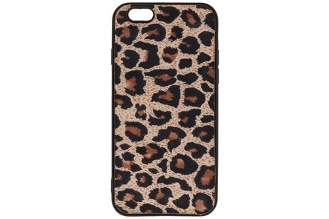 GALATA Luipaard Leer Hoesje Back Cover - Hoesje Geschikt voor iPhone 6