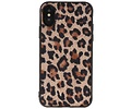 GALATA Luipaard LeerHoesje Back Cover - Hoesje Geschikt voor iPhone X - iPhone Xs