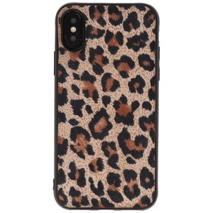 GALATA Luipaard LeerHoesje Back Cover voor iPhone X - iPhone Xs