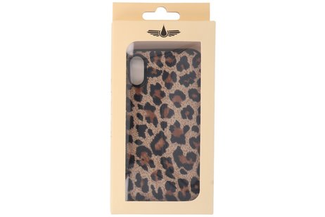 GALATA Luipaard LeerHoesje Back Cover voor iPhone X - iPhone Xs