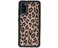 GALATA Luipaard Leer Hoesje Back Cover voor Samsung Galaxy S20