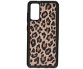 GALATA Luipaard Leer Hoesje Back Cover voor Samsung Galaxy S20