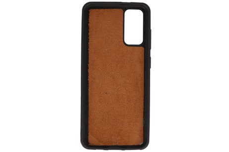 GALATA Luipaard Leer Hoesje Back Cover voor Samsung Galaxy S20