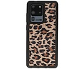 GALATA Luipaard Leer Hoesje Back Cover - Hoesje Geschikt voor Samsung Galaxy S20 Ultra