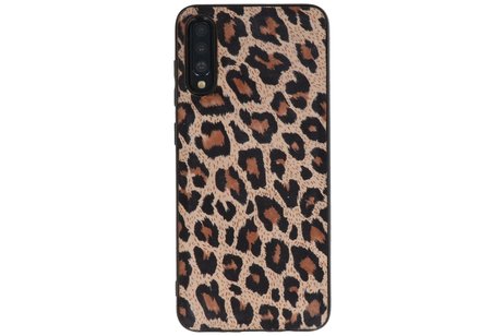 GALATA Luipaard Leer Hoesje Back Cover voor Samsung Galaxy A70