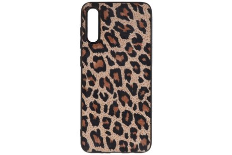 GALATA Luipaard Leer Hoesje Back Cover voor Samsung Galaxy A70