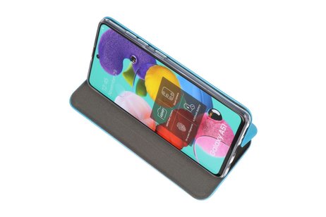 Slim Folio Case - Book Case Telefoonhoesje - Folio Flip Hoesje - Geschikt voor Samsung Galaxy A51 - Blauw