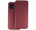 Slim Folio Case - Book Case Telefoonhoesje - Folio Flip Hoesje - Geschikt voor Samsung Galaxy A51 - Bordeaux Rood