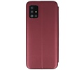 Slim Folio Case - Book Case Telefoonhoesje - Folio Flip Hoesje - Geschikt voor Samsung Galaxy A51 - Bordeaux Rood