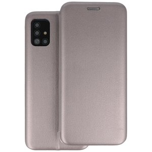 Slim Folio Case - Book Case Telefoonhoesje - Folio Flip Hoesje - Geschikt voor Samsung Galaxy A71 - Grijs