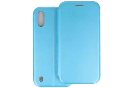 Slim Folio Case - Book Case Telefoonhoesje - Folio Flip Hoesje - Geschikt voor Samsung Galaxy A01 - Blauw