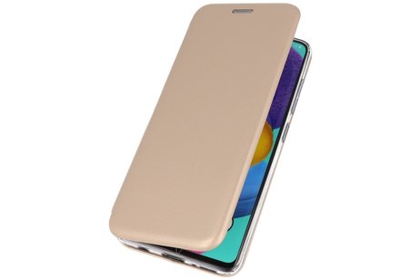 Slim Folio Case - Book Case Telefoonhoesje - Folio Flip Hoesje - Geschikt voor Samsung Galaxy A01 - Goud