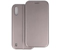Slim Folio Case - Book Case Telefoonhoesje - Folio Flip Hoesje - Geschikt voor Samsung Galaxy A01 - Grijs