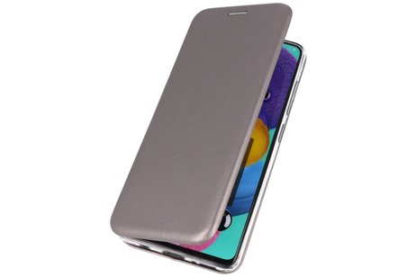 Slim Folio Case - Book Case Telefoonhoesje - Folio Flip Hoesje - Geschikt voor Samsung Galaxy A01 - Grijs