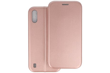 Slim Folio Case - Book Case Telefoonhoesje - Folio Flip Hoesje - Geschikt voor Samsung Galaxy A01 - Roze