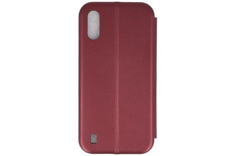 Slim Folio Case - Book Case Telefoonhoesje - Folio Flip Hoesje - Geschikt voor Samsung Galaxy A01 - Bordeaux Rood