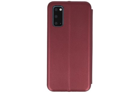 Slim Folio Case - Book Case Telefoonhoesje - Folio Flip Hoesje - Geschikt voor Samsung Galaxy S20 - Bordeaux Rood