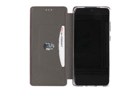 Slim Folio Case - Book Case Telefoonhoesje - Folio Flip Hoesje - Geschikt voor Samsung Galaxy S20 Plus - Bordeaux Rood