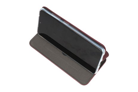 Slim Folio Case - Book Case Telefoonhoesje - Folio Flip Hoesje - Geschikt voor Samsung Galaxy S20 Plus - Bordeaux Rood