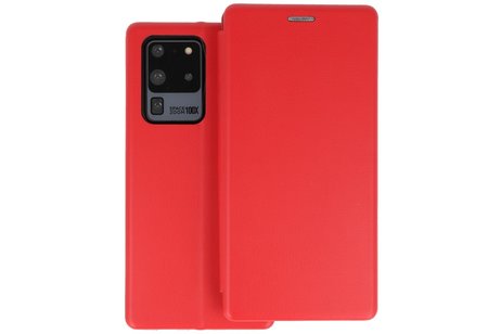 Slim Folio Case - Book Case Telefoonhoesje - Folio Flip Hoesje - Geschikt voor Samsung Galaxy S20 Ultra - Rood