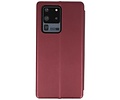 Slim Folio Case - Book Case Telefoonhoesje - Folio Flip Hoesje - Geschikt voor Samsung Galaxy S20 Ultra - Bordeaux Rood