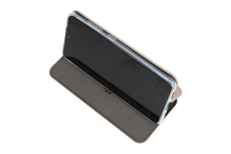 Slim Folio Case - Book Case Telefoonhoesje - Folio Flip Hoesje - Geschikt voor Samsung Galaxy S10 Lite - Goud