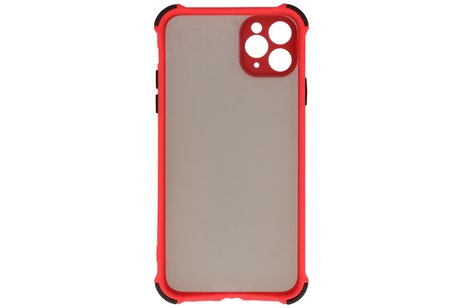 Schokbestendig Kleurcombinatie Hard Case - Telefoonhoesje - Backcover Hoesje - Achterkant Hoesje - Geschikt voor iPhone 11 Pro - Rood