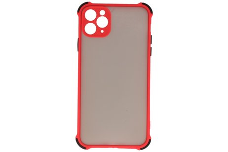 Schokbestendig Kleurcombinatie Hard Case - Telefoonhoesje - Backcover Hoesje - Achterkant Hoesje - Geschikt voor iPhone 11 Pro - Rood