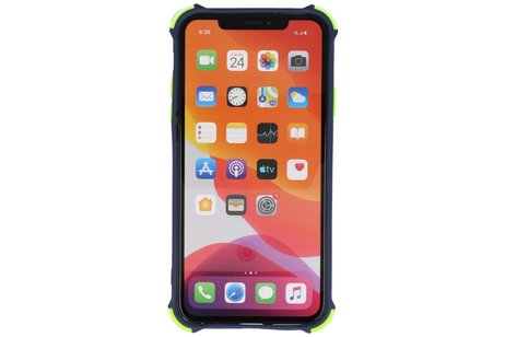 Schokbestendig Kleurcombinatie Hard Case - Telefoonhoesje - Backcover Hoesje - Achterkant Hoesje - Geschikt voor iPhone 11 Pro Max - Blauw