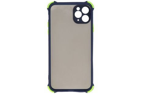 Schokbestendig Kleurcombinatie Hard Case - Telefoonhoesje - Backcover Hoesje - Achterkant Hoesje - Geschikt voor iPhone 11 Pro Max - Blauw