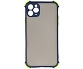 Schokbestendig Kleurcombinatie Hard Case - Telefoonhoesje - Backcover Hoesje - Achterkant Hoesje - Geschikt voor iPhone 11 Pro Max - Blauw