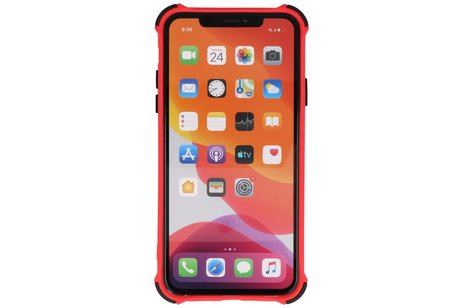 Schokbestendig Kleurcombinatie Hard Case - Telefoonhoesje - Backcover Hoesje - Achterkant Hoesje - Geschikt voor iPhone 11 Pro Max - Rood