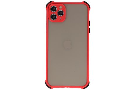 Schokbestendig Kleurcombinatie Hard Case - Telefoonhoesje - Backcover Hoesje - Achterkant Hoesje - Geschikt voor iPhone 11 Pro Max - Rood