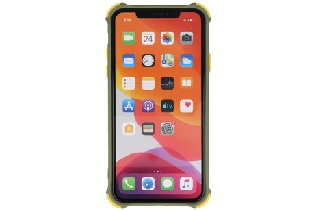 Schokbestendig Kleurcombinatie Hard Case - Telefoonhoesje - Backcover Hoesje - Achterkant Hoesje - Geschikt voor iPhone 11 Pro Max - Groen