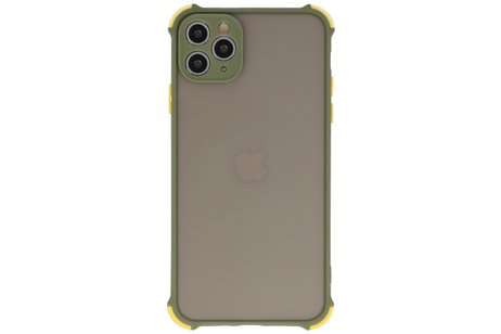 Schokbestendig Kleurcombinatie Hard Case - Telefoonhoesje - Backcover Hoesje - Achterkant Hoesje - Geschikt voor iPhone 11 Pro Max - Groen