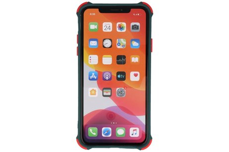 BAOHU Schokbestendig Kleurcombinatie Hard Case - Telefoonhoesje - Backcover Hoesje - Achterkant Hoesje - Geschikt voor iPhone 11 Pro Max - Donker Groen