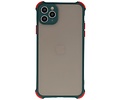 Schokbestendig Kleurcombinatie Hard Case - Telefoonhoesje - Backcover Hoesje - Achterkant Hoesje - Geschikt voor iPhone 11 Pro Max - Donker Groen