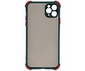 Schokbestendig Kleurcombinatie Hard Case - Telefoonhoesje - Backcover Hoesje - Achterkant Hoesje - Geschikt voor iPhone 11 Pro Max - Donker Groen