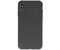 Premium Color Bescherming Telefoonhoesje - Backcover Hoesje - Achterkant Hoesje - Geschikt voor iPhone Xs Max - Zwart