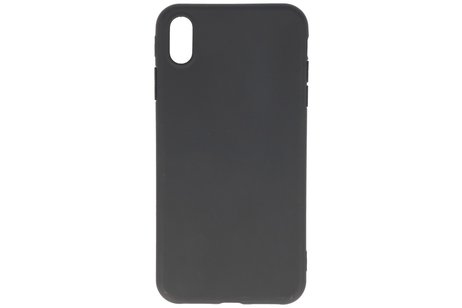BAOHU Premium Color Bescherming Telefoonhoesje - Backcover Hoesje - Achterkant Hoesje - Geschikt voor iPhone Xs Max - Zwart