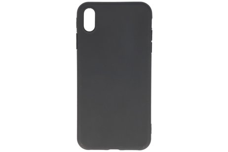 Premium Color Bescherming Telefoonhoesje - Backcover Hoesje - Achterkant Hoesje - Geschikt voor iPhone Xs Max - Zwart